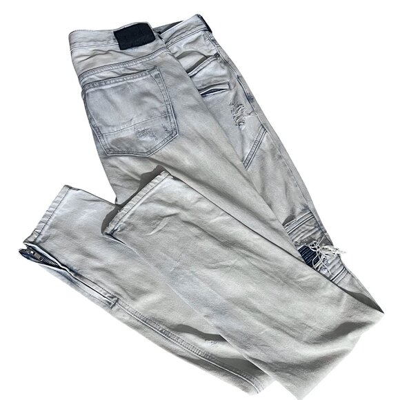 PACSUN Comfort Stretch Skinny Jeans – Light Wash Distressed | Men’s 32x32 - Picture 4 of 6